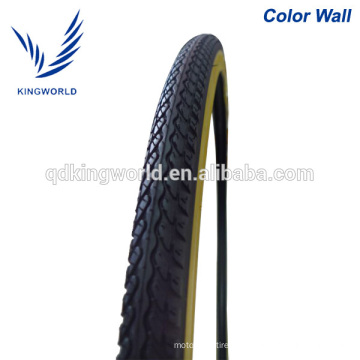 Yellow Color Wall Less Rolling Resistance Bicycle Tire